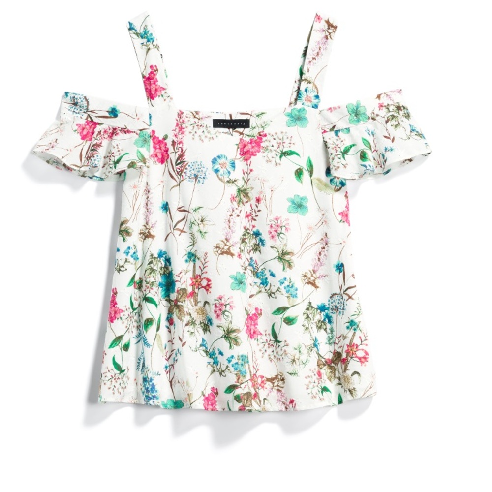 Floral Cold Shoulder Top🌹🥀🌺🌸🌼🌻